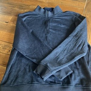 Under Armour Mens 1/4 Zip Pullover Shirt Jacket Fitted Large Navy blue